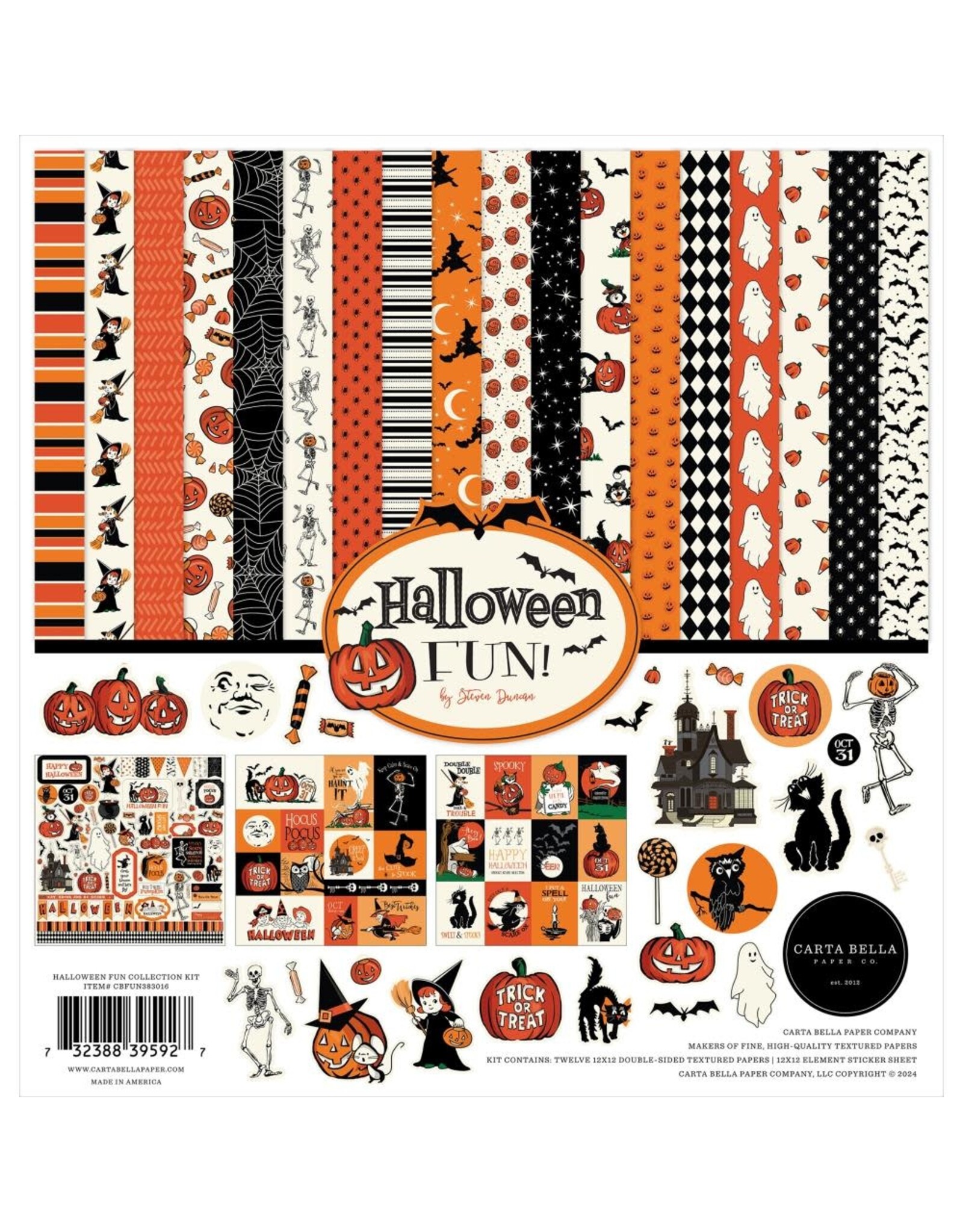 CARTA BELLA CARTA BELLA STEVEN DUNCAN HALLOWEEN FUN 12X12 COLLECTION KIT