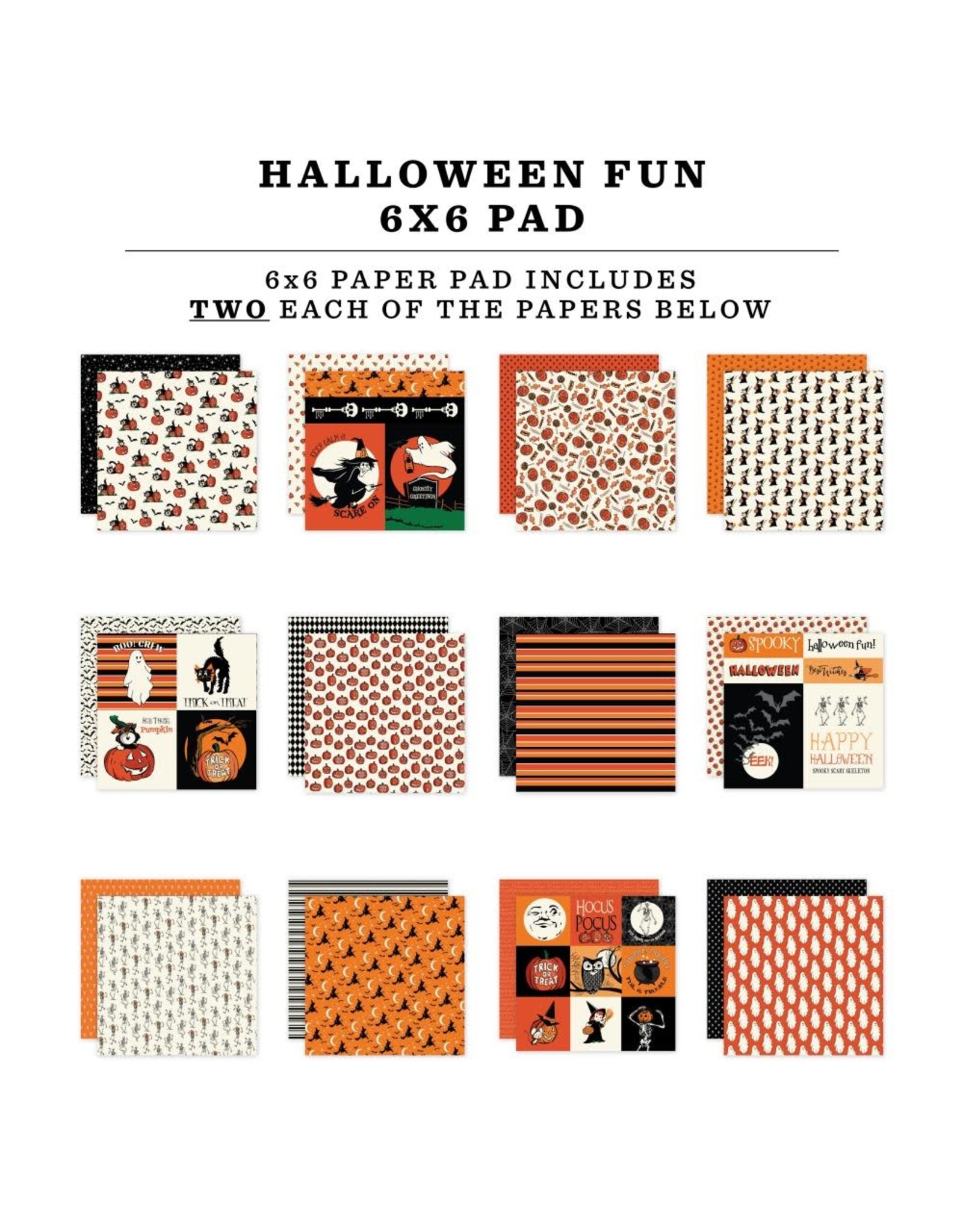 CARTA BELLA CARTA BELLA HALLOWEEN FUN 6x6 PAPER PAD 24 SHEETS