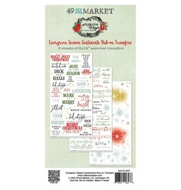 49 AND MARKET 49 AND MARKET EVERGREEN SENTIMENTS 6x12 RUB-ON TRANSFER SET 3/PK