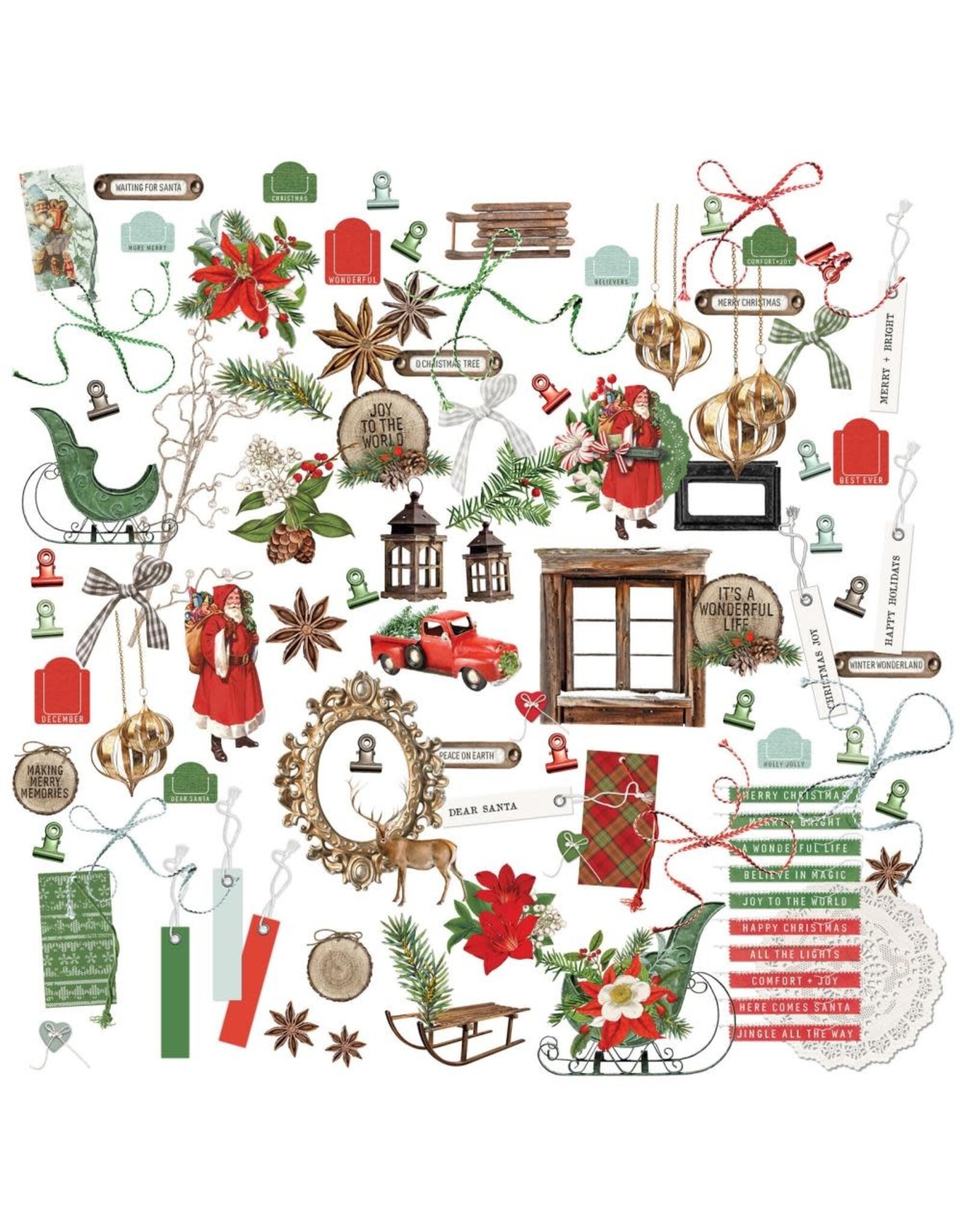 49 AND MARKET 49 AND MARKET EVERGREEN SEASON 6x12 LASER CUT ELEMENTS  97/PK