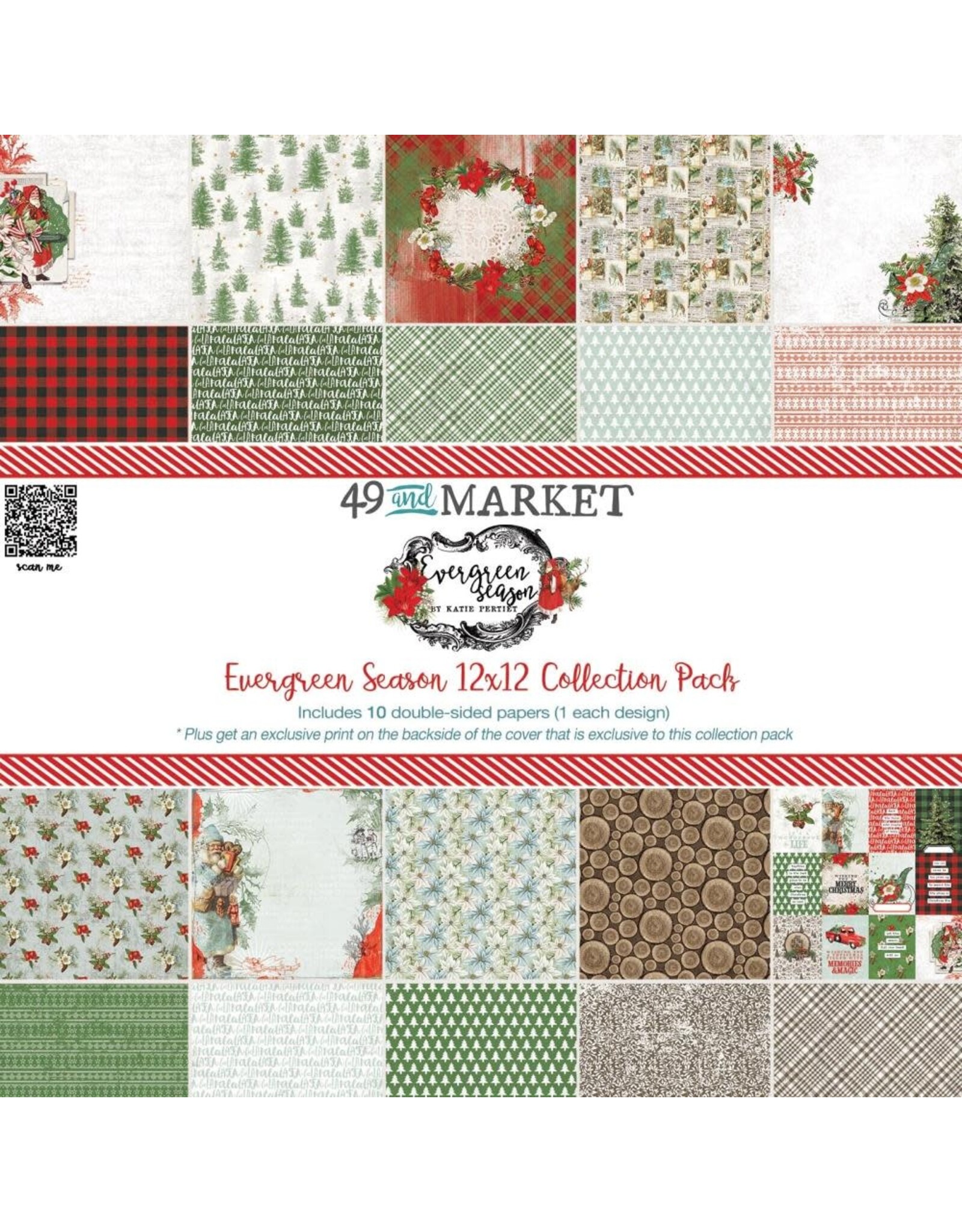 49 AND MARKET 49 AND MARKET EVERGREEN SEASON 12x12 COLLECTION PACK