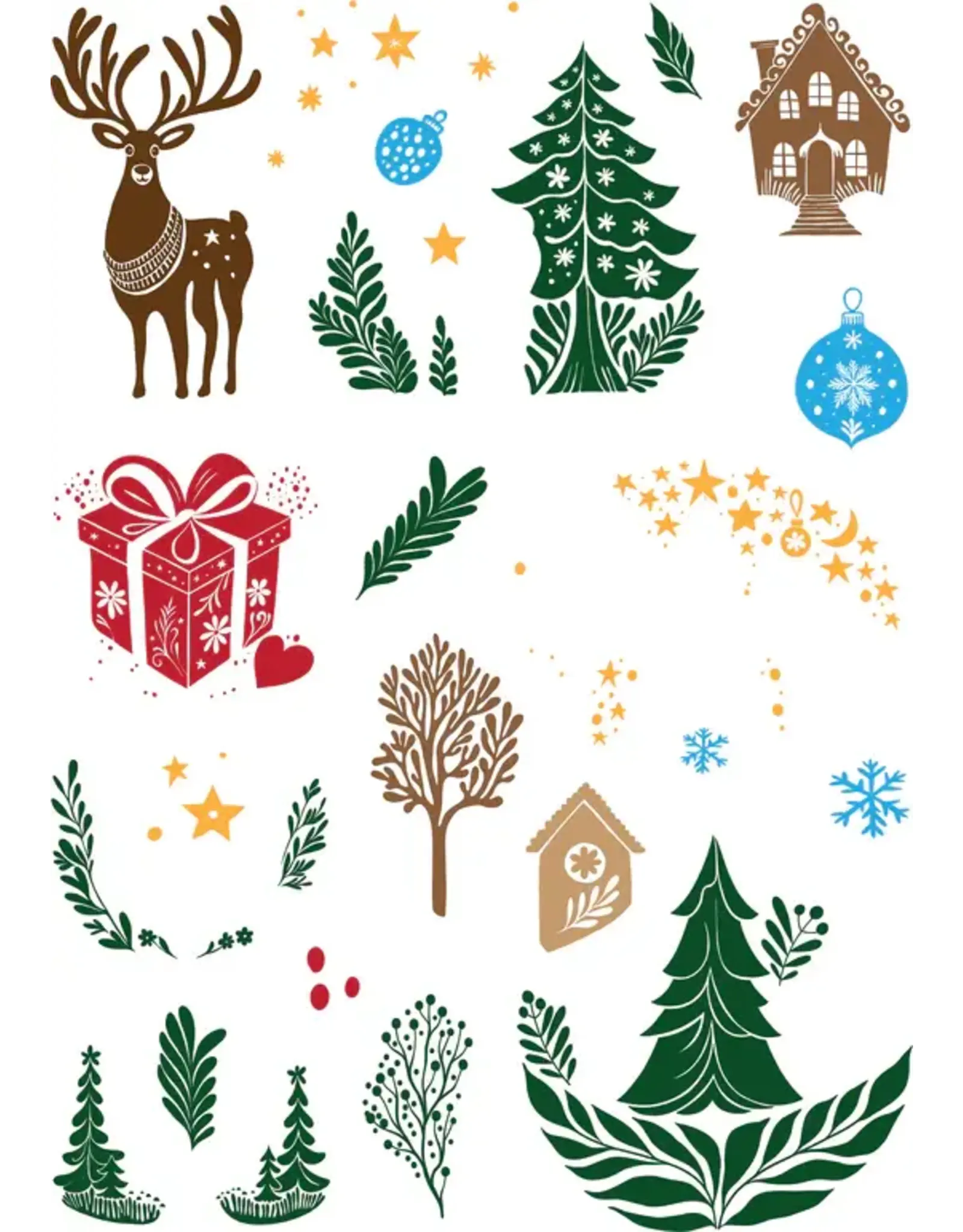 LDRS CREATIVE LDRS CREATIVE CHRISTMAS INLAY 6x8 CLEAR STAMP SET