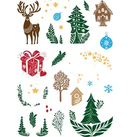 LDRS CREATIVE LDRS CREATIVE CHRISTMAS INLAY 6x8 CLEAR STAMP SET