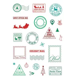 LDRS CREATIVE LDRS CREATIVE CHRISTMAS POSTAGE COLLAGE 4x6 CLEAR STAMP SET