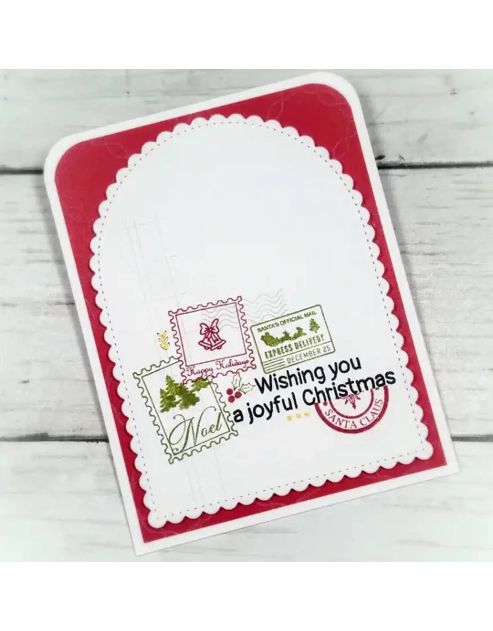 LDRS CREATIVE LDRS CREATIVE CHRISTMAS POSTAGE COLLAGE 4x6 CLEAR STAMP SET