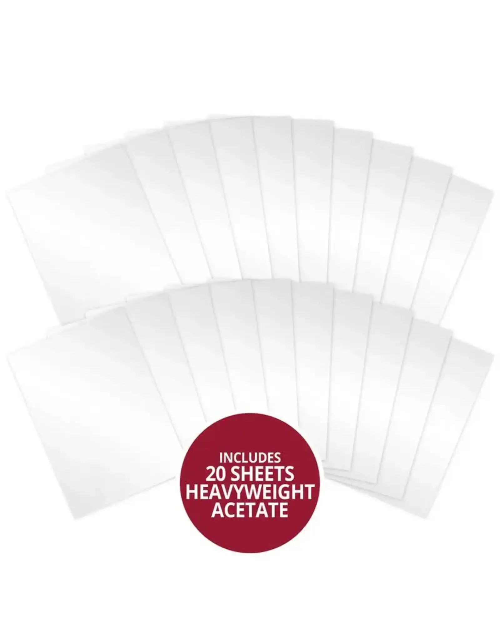 HUNKYDORY CRAFTS LTD. HUNKYDORY HEAVYWEIGHT CLEAR ACETATE - 220 MICRON 20/PK