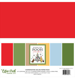 ECHO PARK PAPER ECHO PARK WINNIE THE POOH CHRISTMAS 12x12 SOLIDS COLLECTION KIT