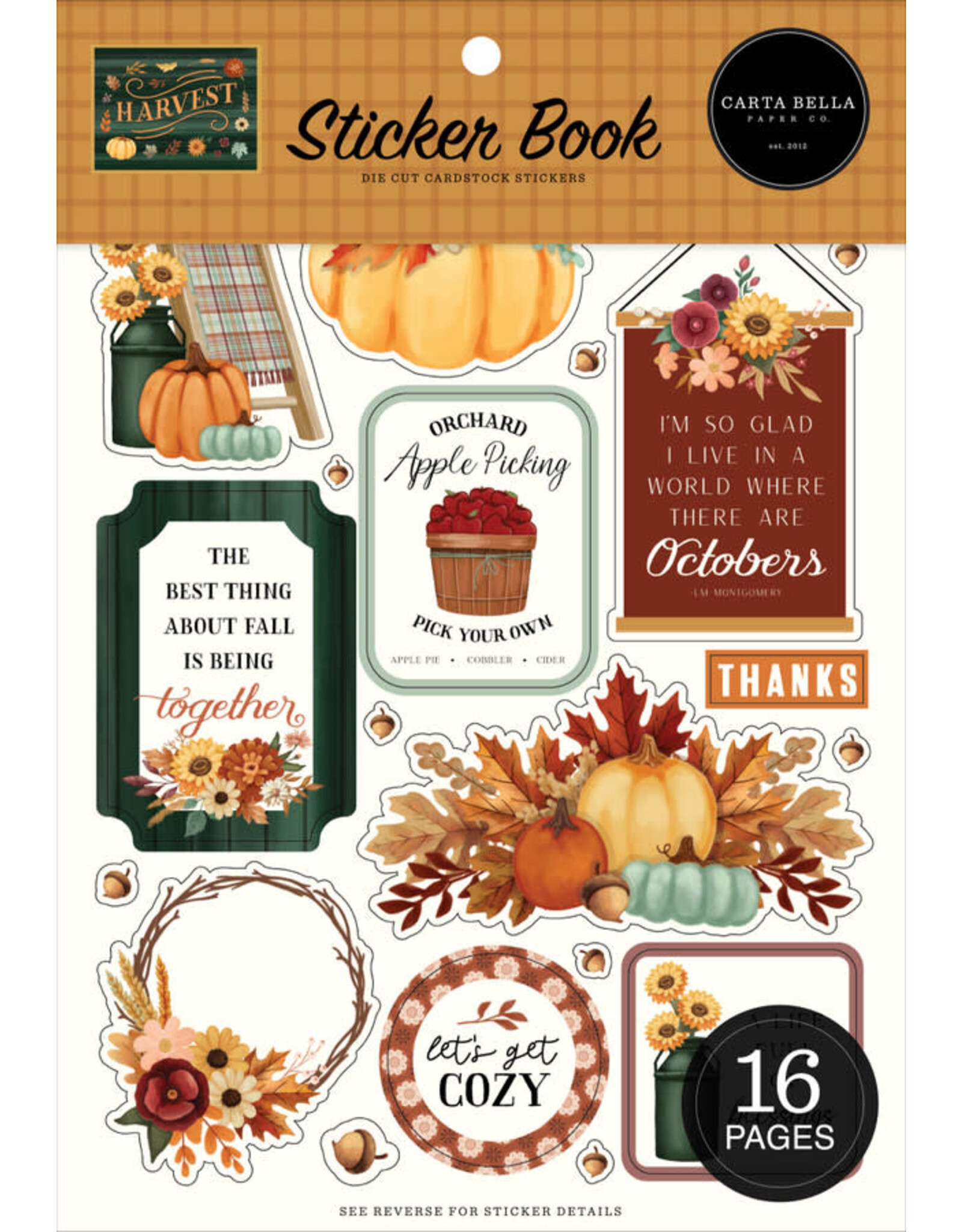 CARTA BELLA CARTA BELLA HARVEST STICKER BOOK