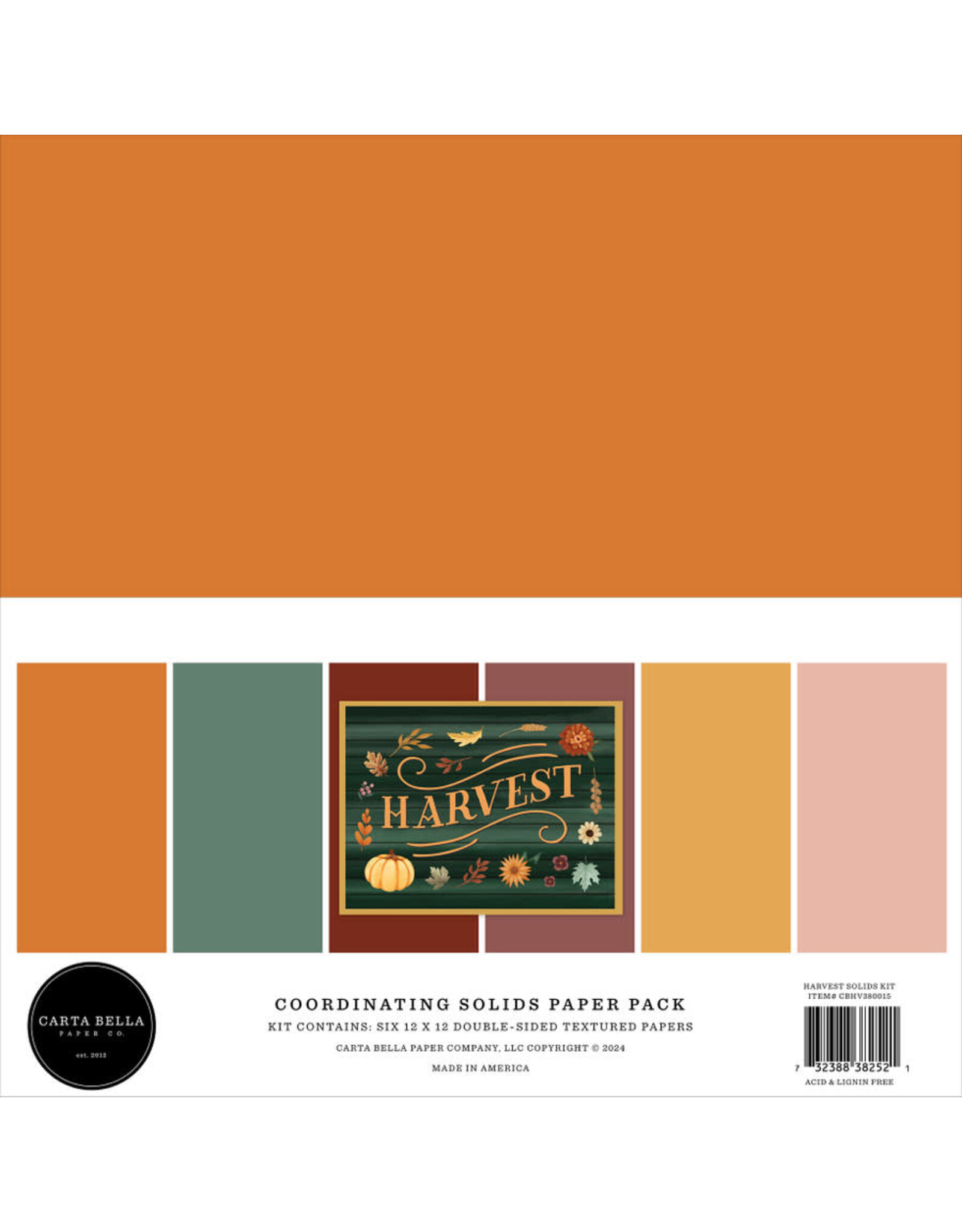 ECHO PARK PAPER CARTA BELLA HARVEST 12x12 SOLIDS COLLECTION KIT