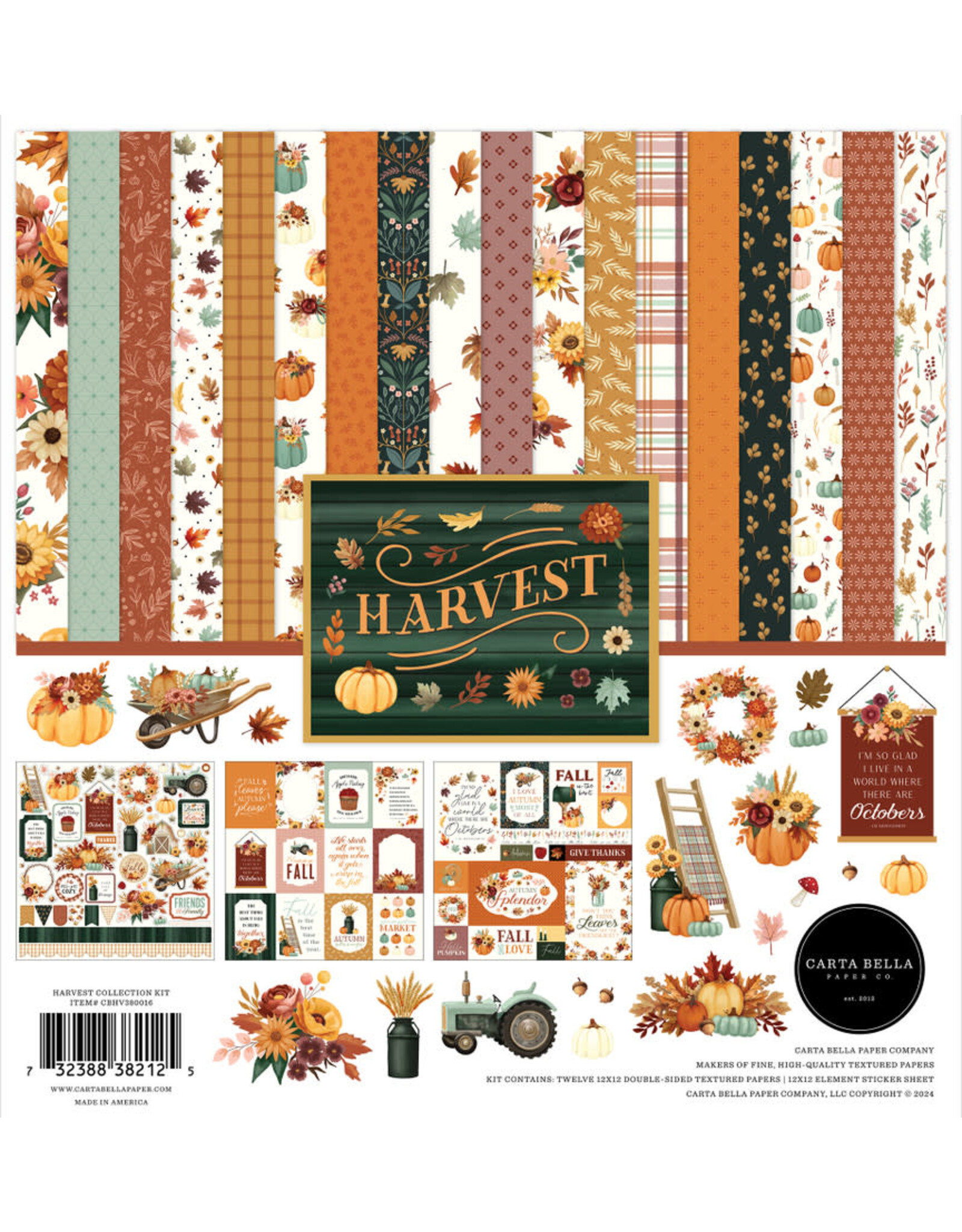 CARTA BELLA CARTA BELLA HARVEST 12x12 COLLECTION KIT