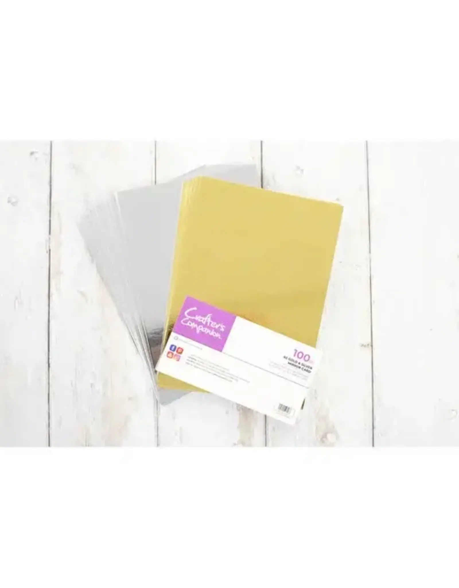 CRAFTERS COMPANION CRAFTERS COMPANION GOLD AND SILVER A5 MIRROR CARD PACK