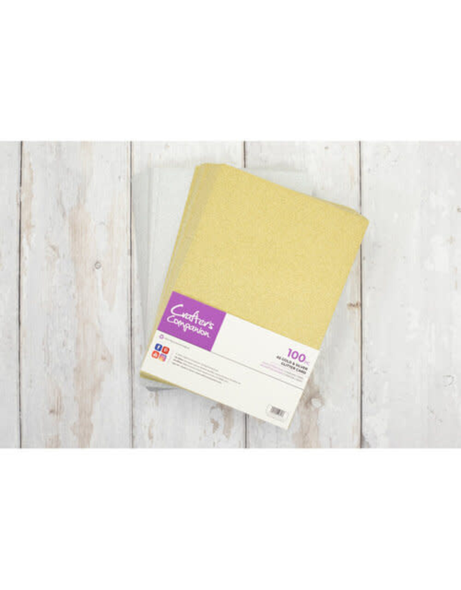 CRAFTERS COMPANION CRAFTERS COMPANION GOLD AND SILVER A5 GLITTER CARD PACK