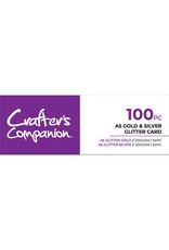 CRAFTERS COMPANION CRAFTERS COMPANION GOLD AND SILVER A5 GLITTER CARD PACK