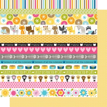 BELLA BLVD CHLOE COLLECTION BORDERS PATTERENED PAPER 12"x12"