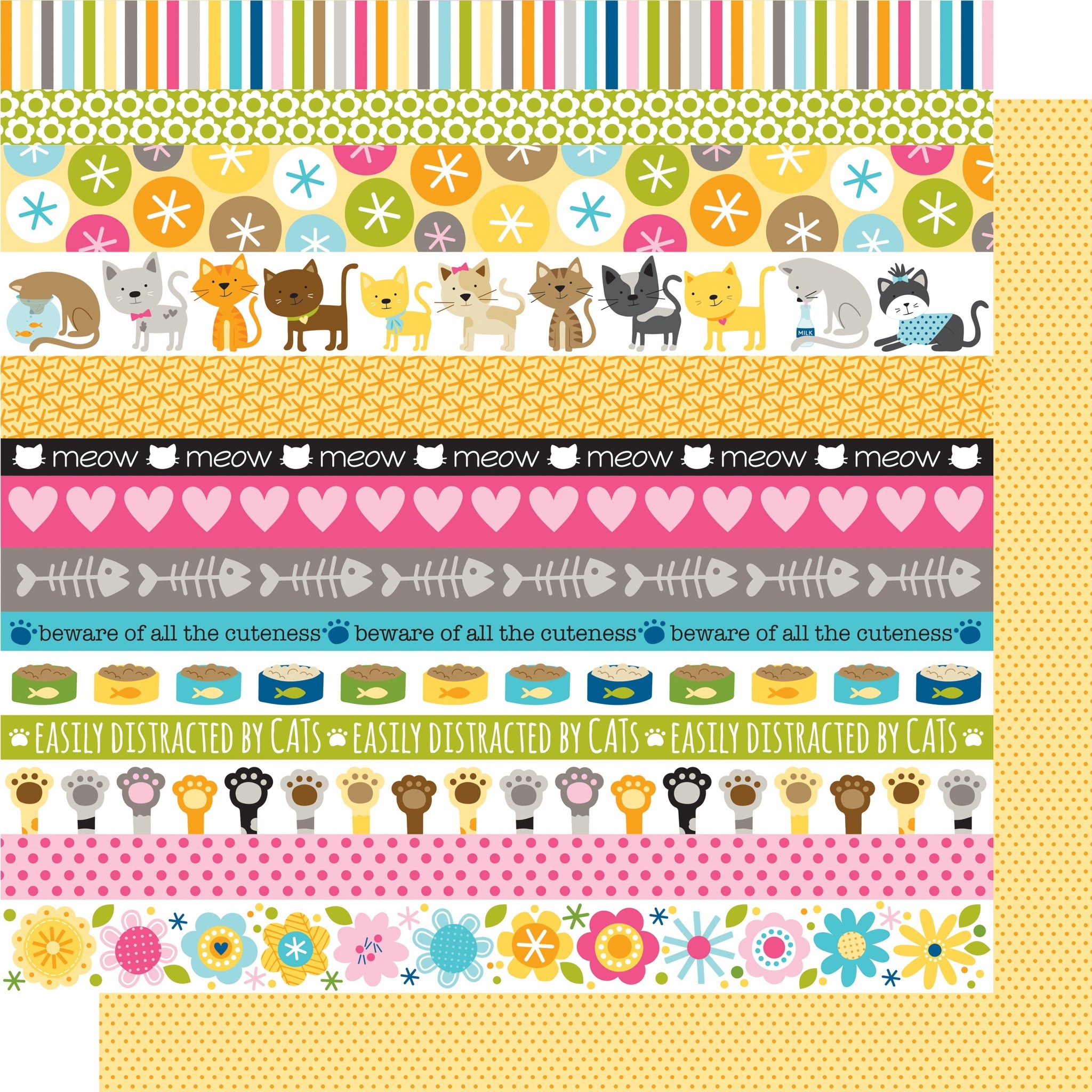 BELLA BLVD BELLA BLVD CHLOE COLLECTION BORDERS PATTERENED PAPER 12"x12"