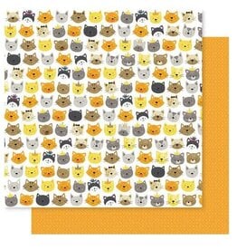 BELLA BLVD BELLA BLVD CHLOE COLLECTION CATTITUDE PATTERENED PAPER 12"x12"