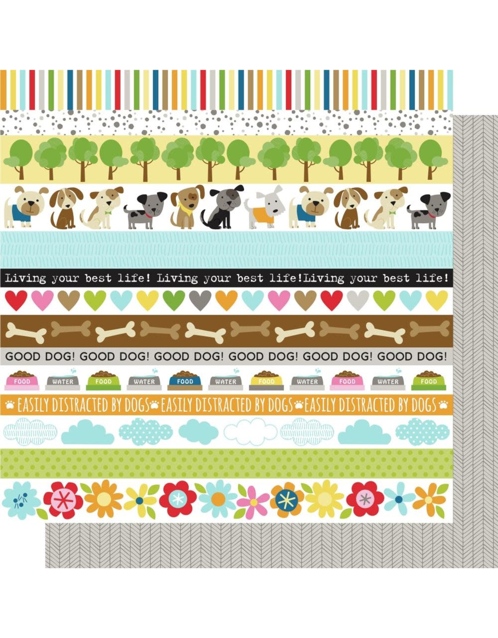 BELLA BLVD BELLA BLVD COOPER COLLECTION BORDERS PATTERENED PAPER 12"x12"