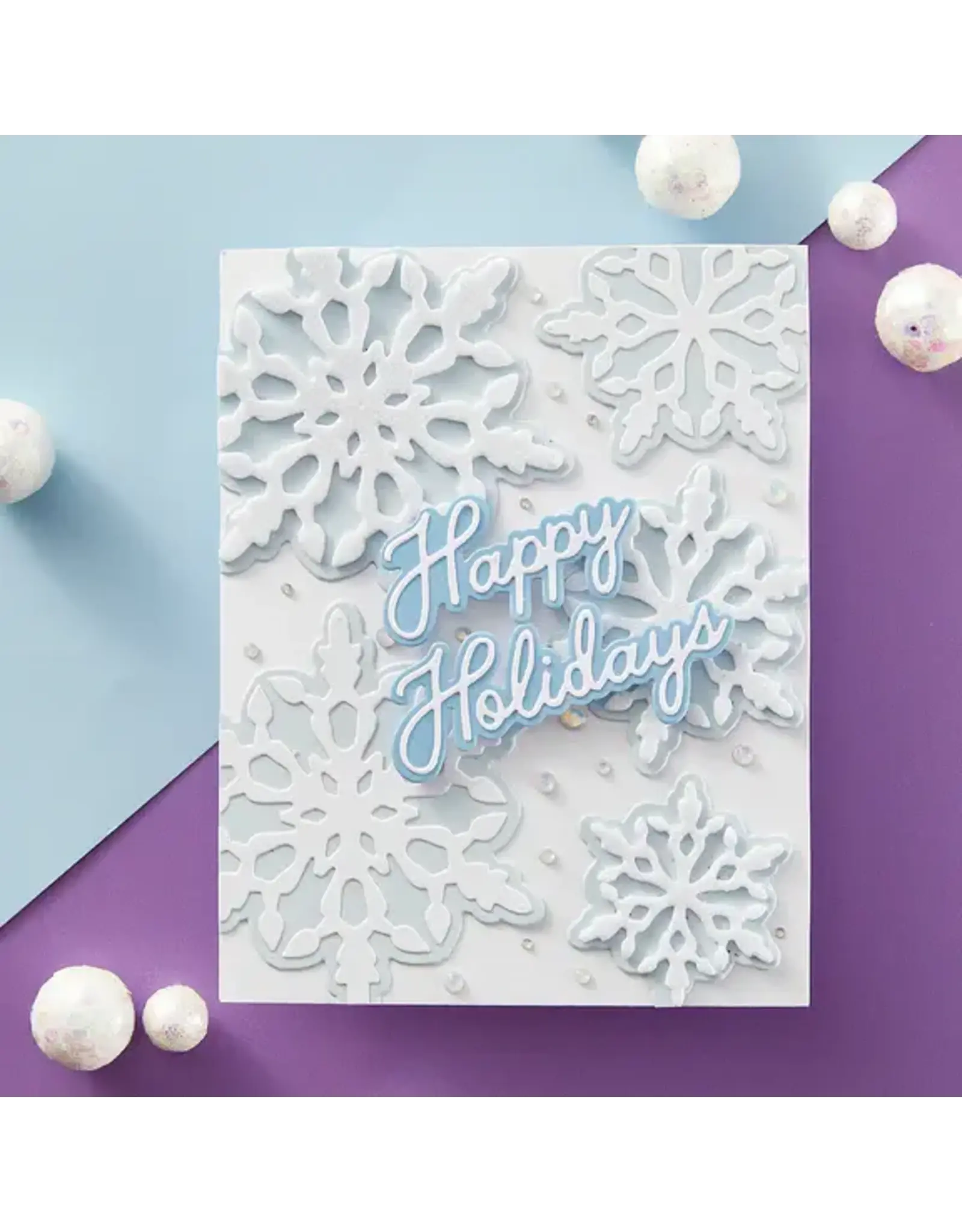 SPELLBINDERS SPELLBINDERS SIMON HURLEY LET IT SNOW COLLECTION LAYERING SNOWFLAKES ETCHED DIE SET