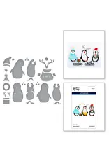 SPELLBINDERS SPELLBINDERS SIMON HURLEY LET IT SNOW COLLECTION PLAYFUL PENGUINS ETCHED DIE SET