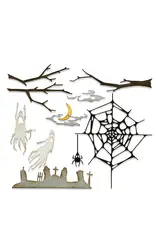 SIZZIX SIZZIX TIM HOLTZ THINLITS VAULT FRIGHT NIGHT DIE SET