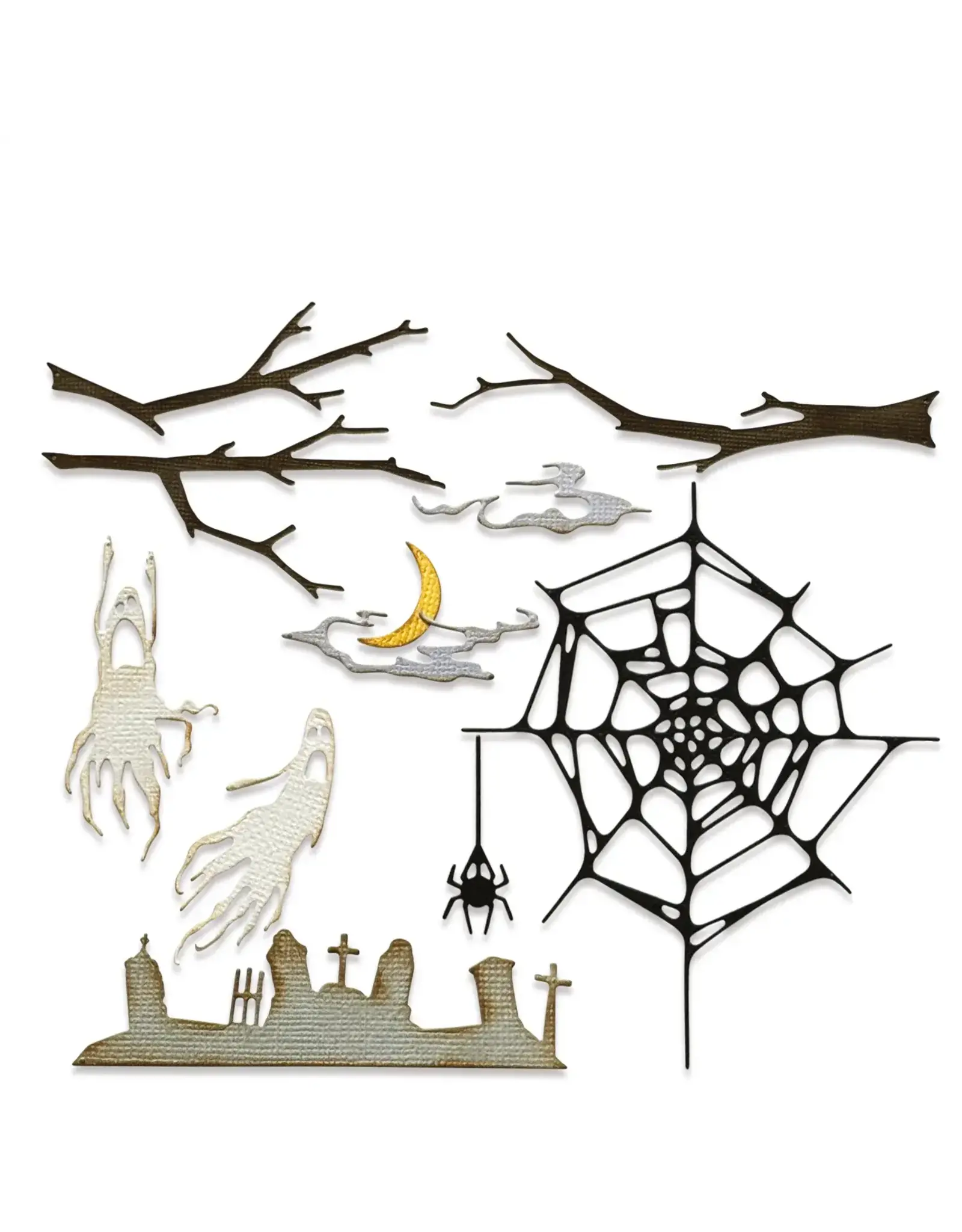 SIZZIX SIZZIX TIM HOLTZ THINLITS VAULT FRIGHT NIGHT DIE SET