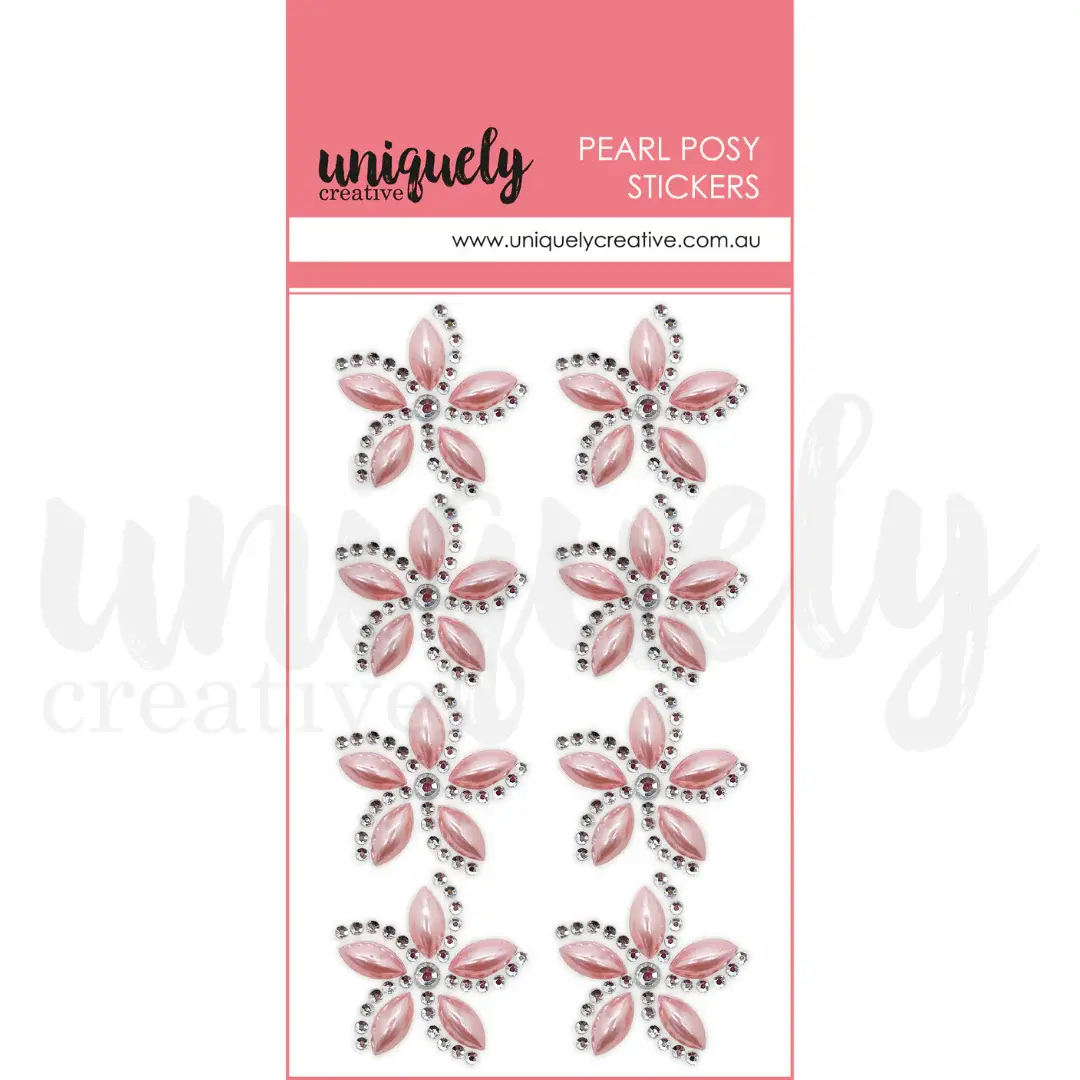 UNIQUELY CREATIVE UNIQUELY CREATIVE PINK PEARL POSY STICKERS