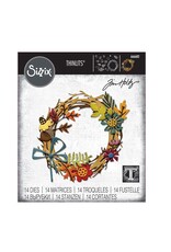 SIZZIX SIZZIX TIM HOLTZ THINLITS VAULT FOLIAGE WREATH DIE SET