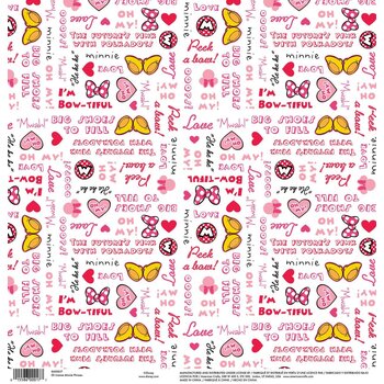 AMERICAN CRAFTS AMERICAN CRAFTS MINNIE PHRASES PAPER 12X12