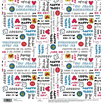 AMERICAN CRAFTS AMERICAN CRAFTS MICKEY PHRASES PAPER 12X12