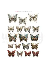 UNIQUELY CREATIVE UNIQUELY CREATIVE STEAMPUNK GRAFFITI BUTTERFLIES CUT-A-PARTS