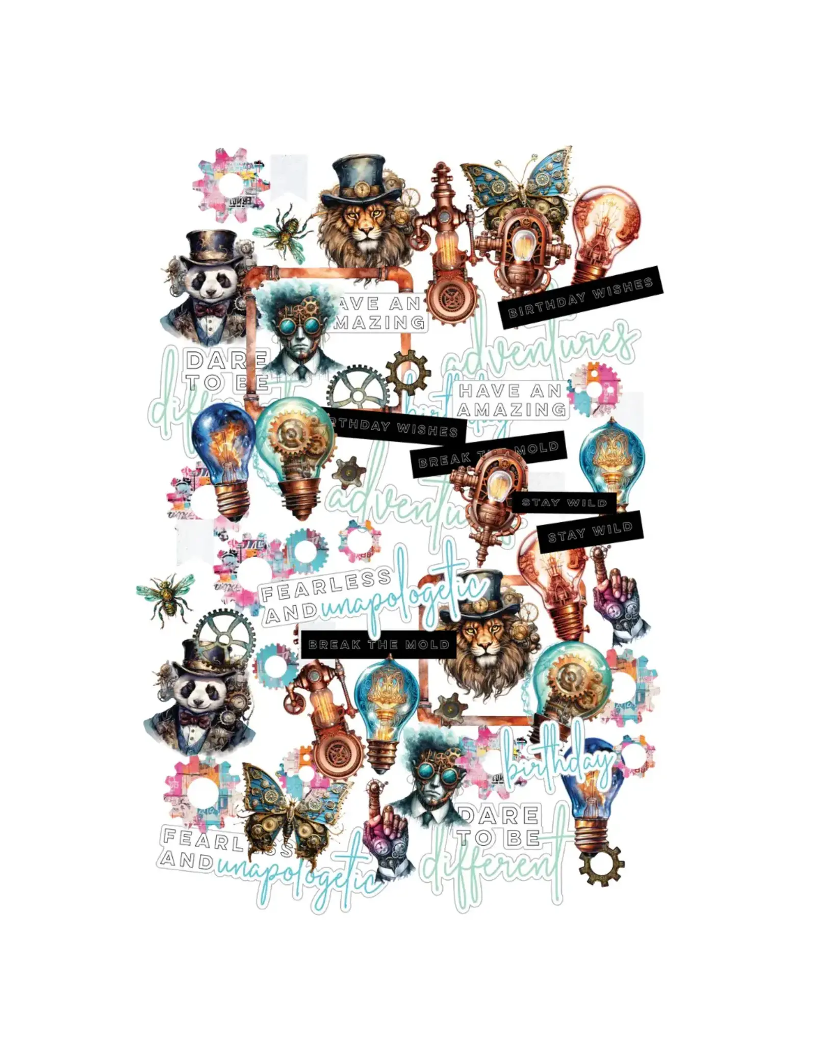 UNIQUELY CREATIVE UNIQUELY CREATIVE STEAMPUNK GRAFFITI CREATIVE CUTS DIE CUTS