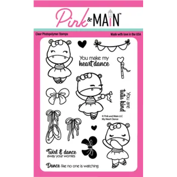 PINK & MAIN PINK & MAIN MY HEART DANCE CLEAR STAMP SET