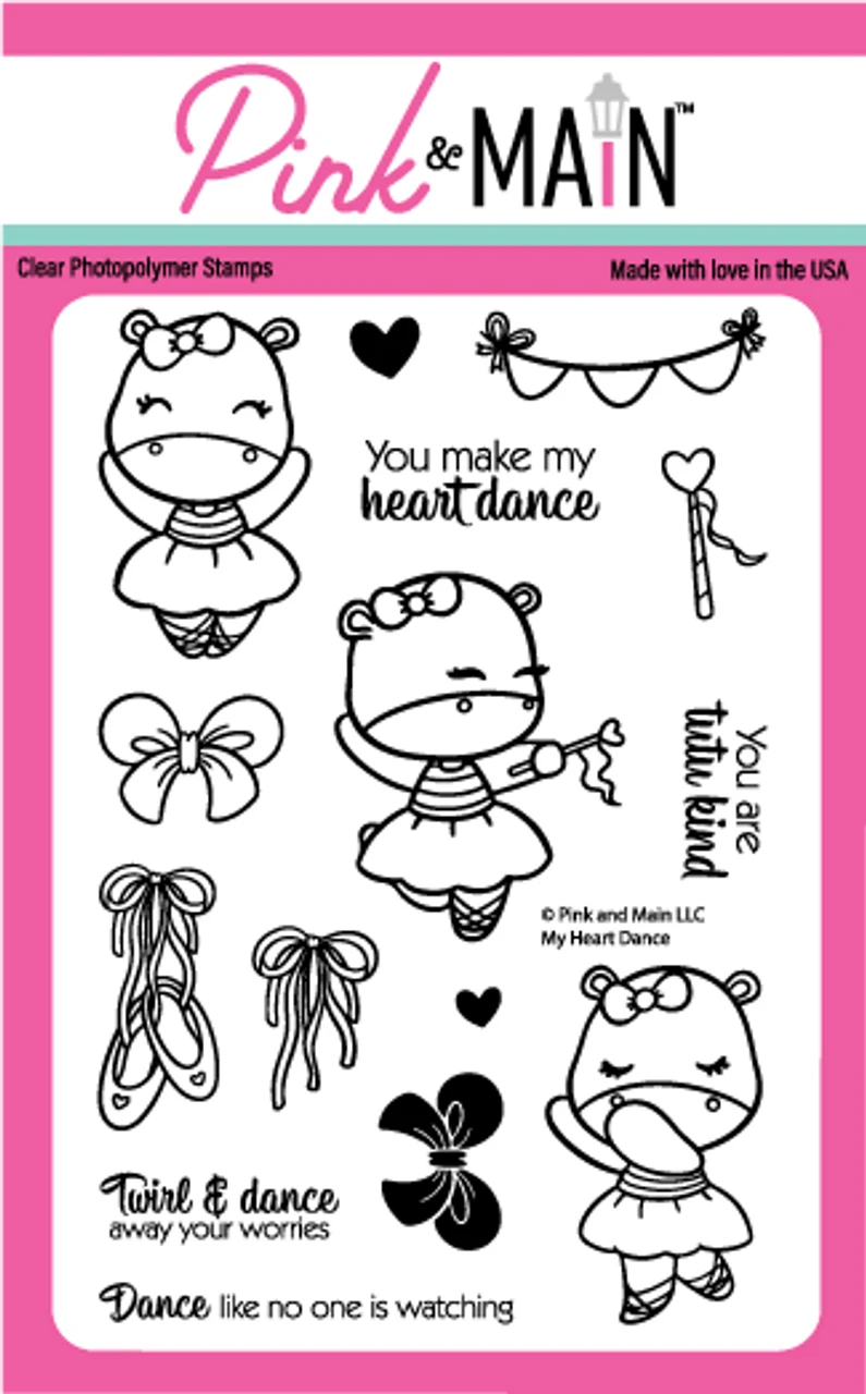 PINK & MAIN PINK & MAIN MY HEART DANCE CLEAR STAMP SET