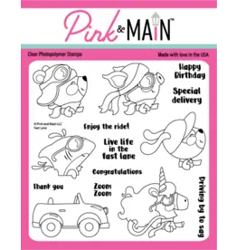 PINK & MAIN PINK & MAIN FAST LANE CLEAR STAMP SET