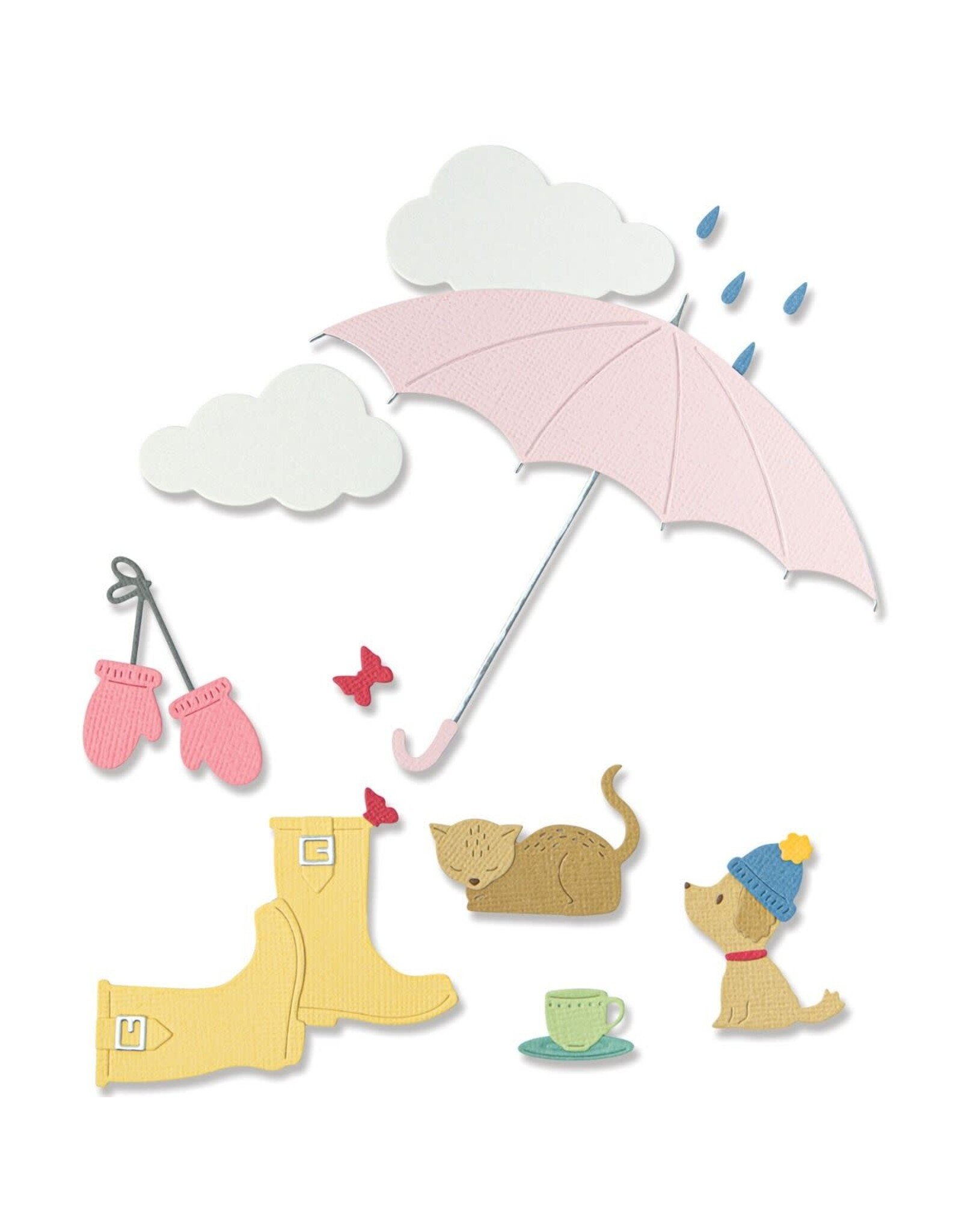 SIZZIX SIZZIX OLIVIA ROSE RAINY DAY THINLITS DIE SET