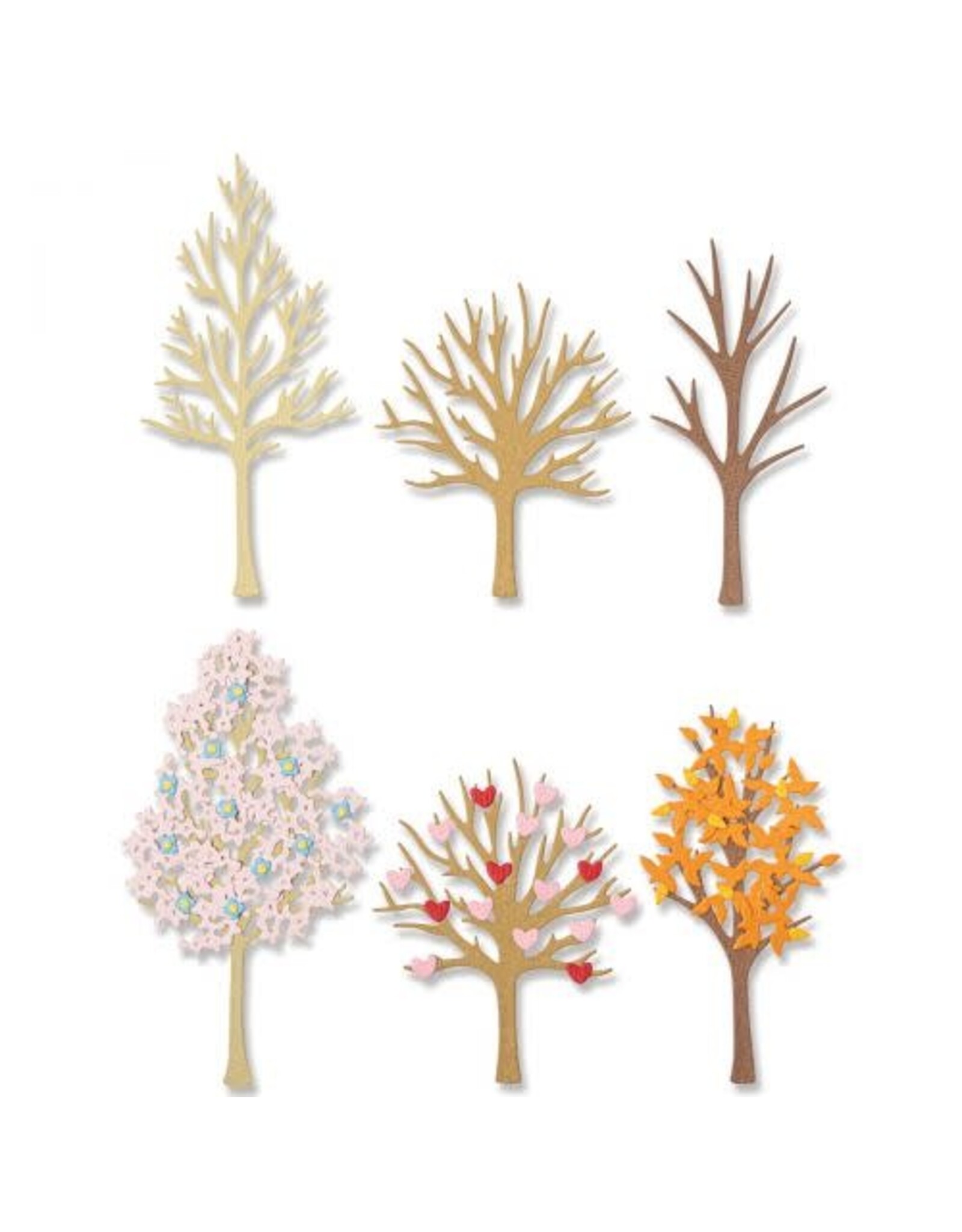 SIZZIX SIZZIX JENNIFER OGBORN SEASONAL TREES THINLITS DIE SET