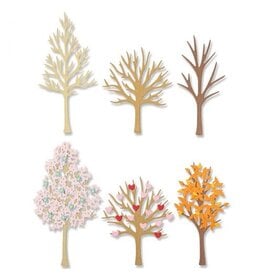 SIZZIX SIZZIX JENNIFER OGBORN SEASONAL TREES THINLITS DIE SET