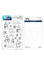 SPELLBINDERS SPELLBINDERS SIMON HURLEY SKETCHED SNOWMAN CLEAR STAMP AND DIE BUNDLE