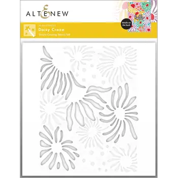 ALTENEW ALTENEW DAISY CRAZE SIMPLE COLORING 6x6 STENCIL SET 4/PK