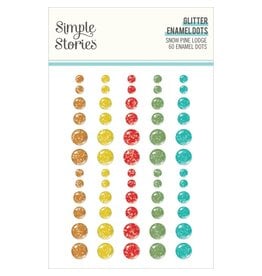 SIMPLE STORIES SIMPLE STORIES SNOW PINE LODGE GLITTER ENAMEL DOTS