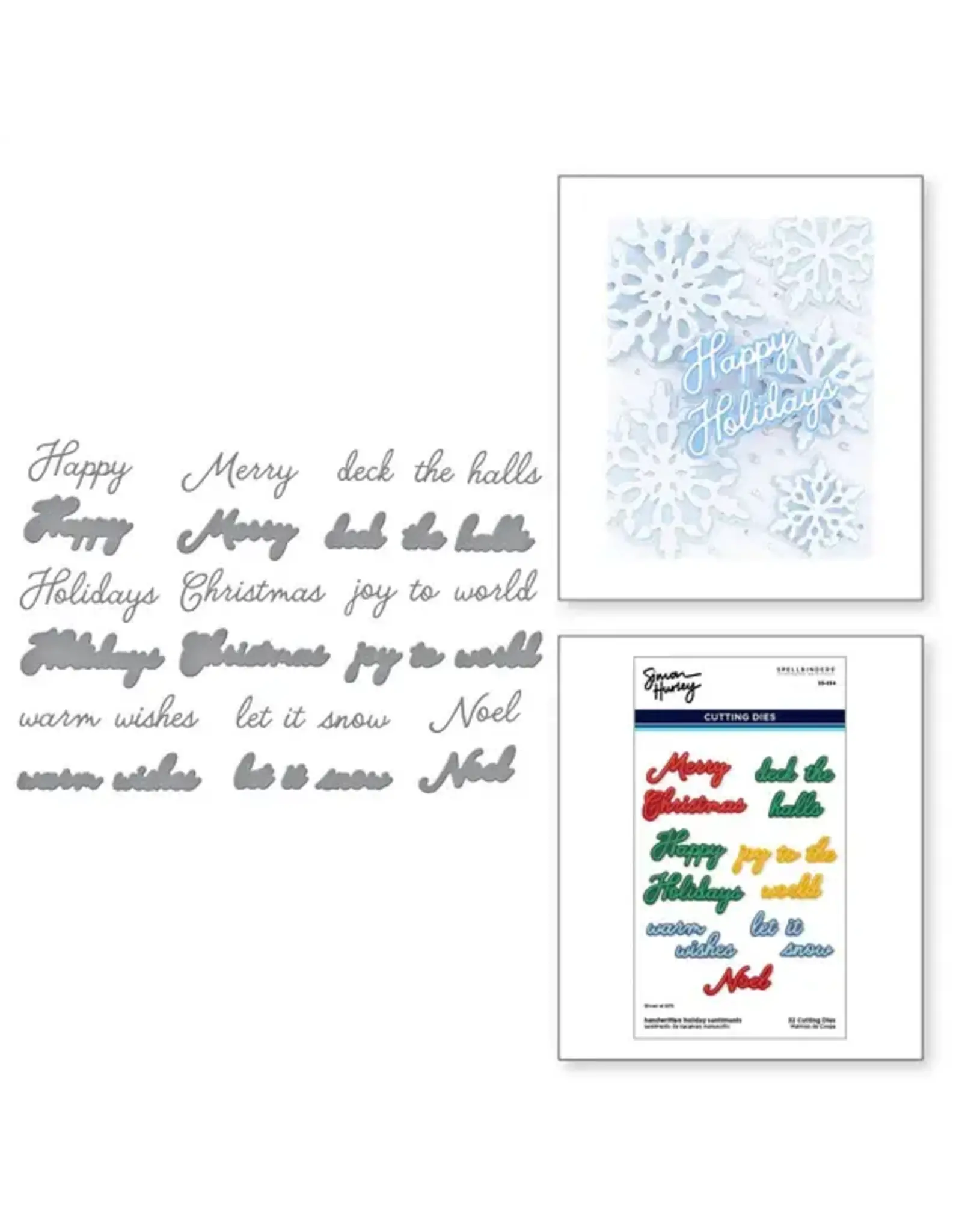 SPELLBINDERS SPELLBINDERS SIMON HURLEY HANDWRITTEN HOLIDAY SENTIMENTS DIE SET