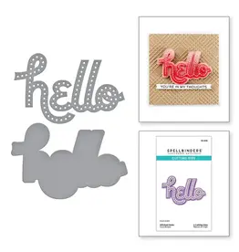 SPELLBINDERS SPELLBINDERS STITCHED HELLO OUT AND ABOUT COLLECTION DIE SET