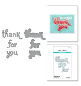 SPELLBINDERS SPELLBINDERS STITCHED THANK YOU & FOR YOU OUT AND ABOUT COLLECTION DIE SET