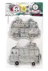STUDIOLIGHT STUDIOLIGHT ART BY MARLENE SIGNATURE COLLECTION HIPPIE BUSSES CLEAR STAMP SET