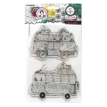 STUDIOLIGHT STUDIOLIGHT ART BY MARLENE SIGNATURE COLLECTION HIPPIE BUSSES CLEAR STAMP SET