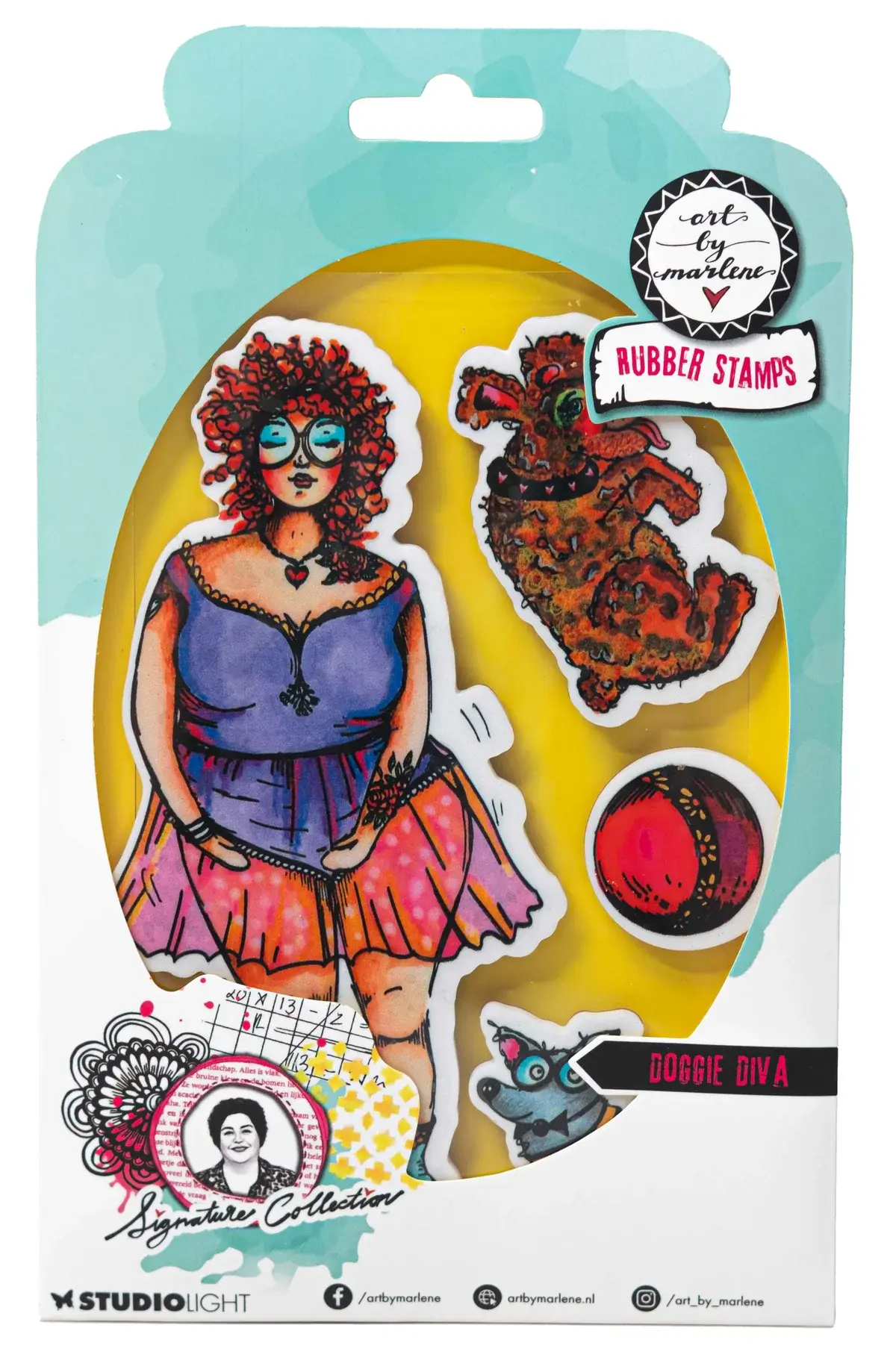 STUDIOLIGHT STUDIOLIGHT ART BY MARLENE SIGNATURE COLLECTION DOGGIE DIVA CLING STAMP SET