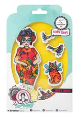 STUDIOLIGHT STUDIOLIGHT ART BY MARLENE SIGNATURE COLLECTION FRIDA'S FRIENDS CLING STAMP SET