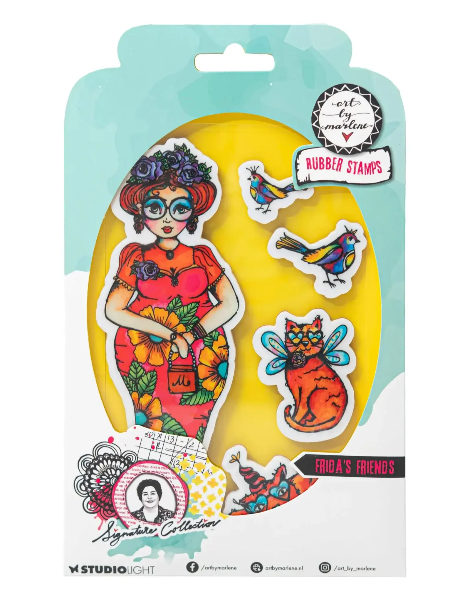 STUDIOLIGHT STUDIOLIGHT ART BY MARLENE SIGNATURE COLLECTION FRIDA'S FRIENDS CLING STAMP SET