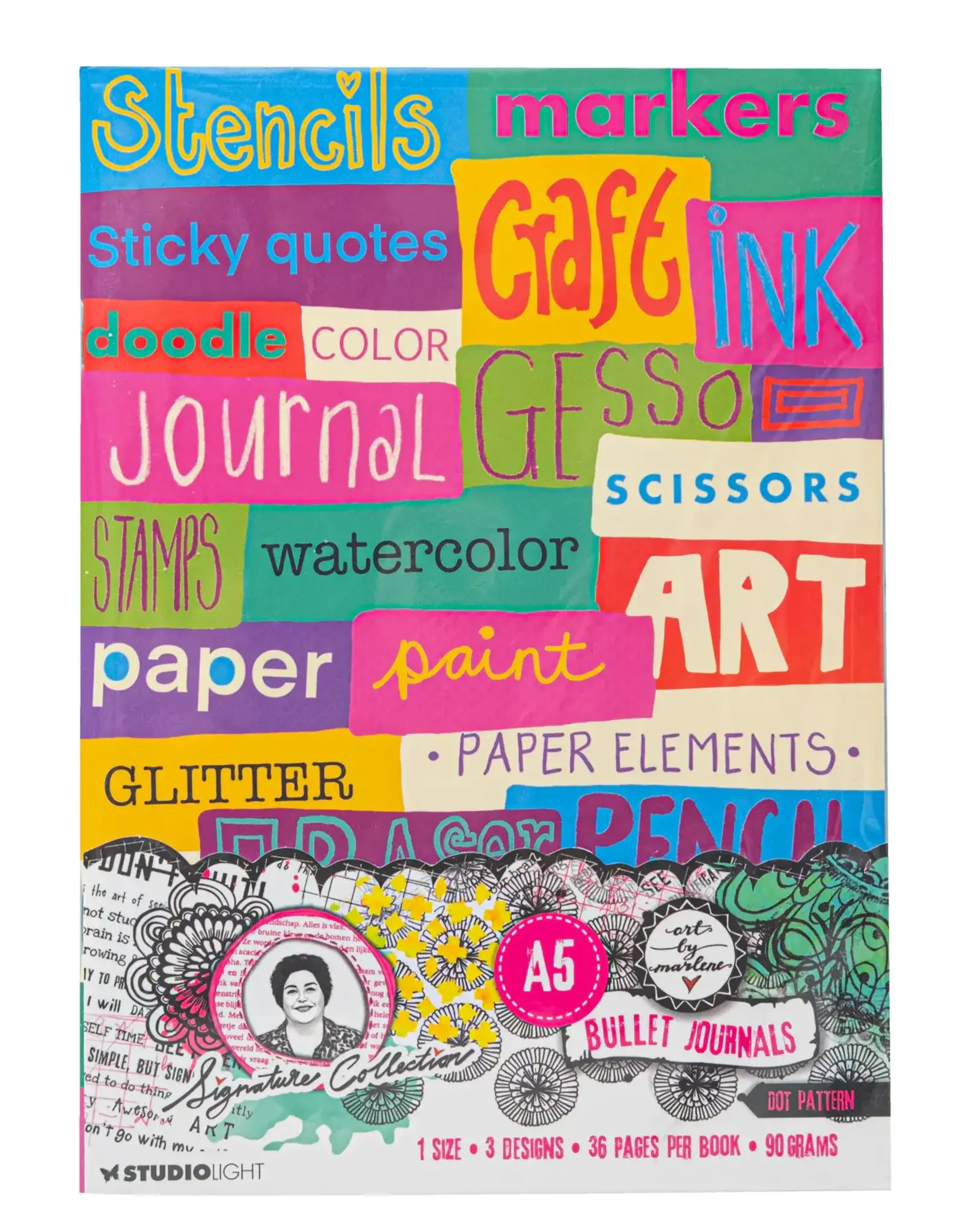 STUDIOLIGHT STUDIOLIGHT ART BY MARLENE SIGNATURE COLLECTION BULLET JOURNALS 3 IN A PACK