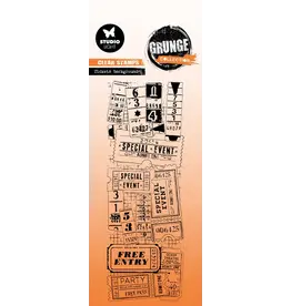 STUDIOLIGHT STUDIOLIGHT GRUNGE COLLECTION TICKETS BACKGROUND CLEAR STAMP